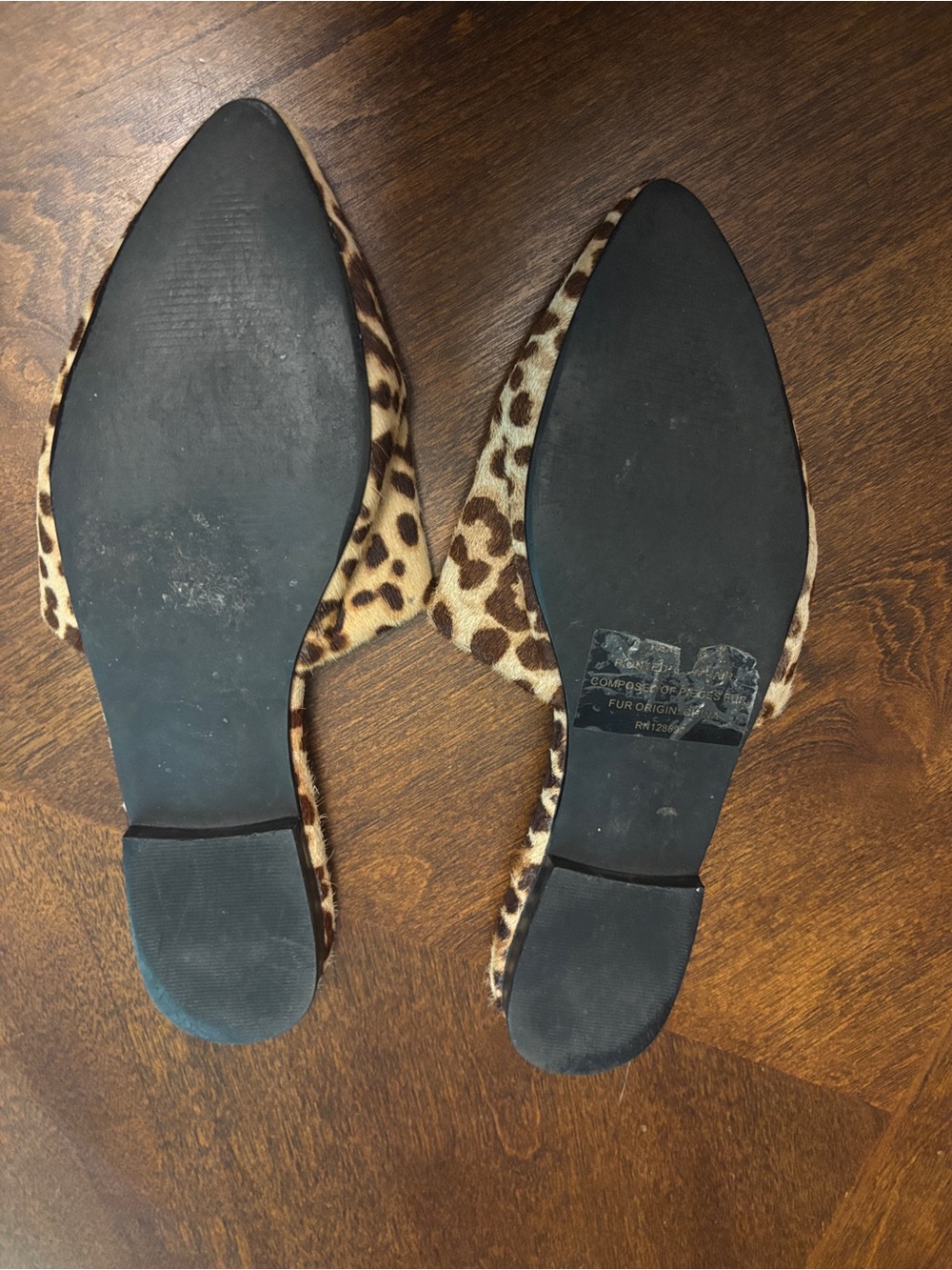 Steve Madden Leopard-Print Pointed Toe Slip-On Mules in Brown and Cream - Picture 2 of 3